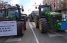 Imágenes de los tractores para la protesta agraria con tractores en Navarra.