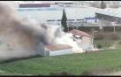 Vídeo del accidente de la avioneta que se ha estrellado en Noáin.