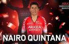 Nairo Quintana se exhibe en el puerto de Eze