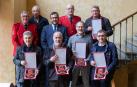 El Gobierno homenajea a los seis agentes de la Policía Foral jubilados el pasado año