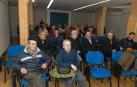 Algunos de los socios que acudieron a la asamblea extraordinaria celebrada este martes.