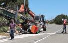 Un vecino de Abárzuza de 66 años sale ileso tras volcar su tractor en la NA-120