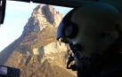 Fotografía de archivo del monte Beriain tomada desde un helicóptero con la brecha Ihurbain en primer término.