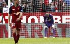 Brasanac y Rubén se lamentan tras encajar el tercer gol.