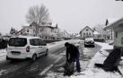 Fotos de la nieve en las localidades navarras de Roncesvalles y Burguete