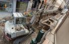 Estado actual de las obras de reforma de la calle Capuchinos de Tudela.