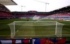 Aspecto que presentaba El Sadar minutos antes del inicio del partido Osasuna-Real Madrid.