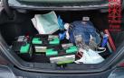 Las baterías robadas fueron encontradas en el maletero del coche