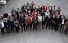ACTO POR EL DÍA INTERNACIONAL DE LA MUJER. A las 12 del mediodía, el pleno del Parlamento se detuvo y todos acudieron al atrio de la Cámara para celebrar un acto institucional con motivo del 8 de Marzo. Intervinieron los presidentes del Gobierno y del Parlamento, María Chivite y Unai Hualde, y los portavoces. A su conclusión,  posaron para una fotografía.