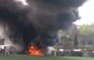 Vídeo del incendio de casetas de huerta en Olaz