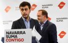 Gonzalo Fuentes, alcalde de Estella, junto a Esparza.