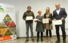 De izda. a dcha.: Leopoldo Alfonso, Clara Marín (Presidenta de AIDA), Olaia Urrutia y José Antonio Mendizabal en el acto de entrega del premio.