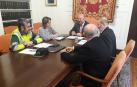 El delegado del Gobierno en Navarra, José Luis Arasti, se ha reunido con la jefa provincial de Tráfico, Belén Santamaría, y el jefe de la Agrupación de Tráfico de la Guardia Civil, Agustín Aznárez