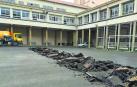 Una de las catas realizadas en el antiguo colegio.