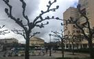 Vista de la plaza Iturrondo, conocida como “plaza de los tubos”, que se plantea como sede para el centro de salud.