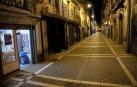 Primer sábado sin gente en el Casco Viejo de Pamplona debido al decreto del estado de alarma por parte del Gobierno por las crisis de coronavirus