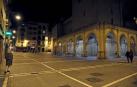 Primer sábado sin gente en el Casco Viejo de Pamplona debido al decreto del estado de alarma por parte del Gobierno por las crisis de coronavirus