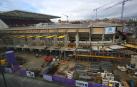 Estado de las obras de El Sadar, hace un par de semanas, antes de la visita del Espanyol.