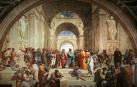 La escuela de Atenas, una de los cuadros más importantes del Alto Renacimiento que pintó el maestro italiano Rafael.
