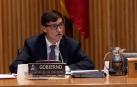 Salvador Illa, ministro de Sanidad, en la comisión de Sanidad del Congreso de los Diputados.