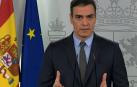Captura de vídeo del presidente del Gobierno, Pedro Sánchez, durante la rueda de prensa de este sábado