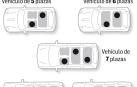 En los vehículos puede ir uno por fila en caso de necesidad o fuerza mayor