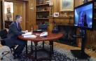 Videollamada de Felipe VI al presidente de Cámara Navarra, Javier Taberna