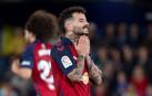 Rubén García se lamenta en el partido contra el Villarreal.
