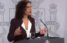 La ministra portavoz del Gobierno, María Jesús Montero.