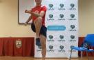 El coordinador deportivo de Lodosa, Ignacio Martínez, durante unas de las sesiones que comparte en internet.