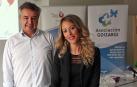 Juan Pedro Arbizu, psicólogo de San Juan de Dios, y Rakel Mateo, presidenta de la Asociación Goizargi.