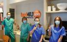 Algunos de los dibujos enviados al hotel Bed4U de Tudela, que acoge a pacientes con coronavirus