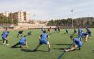 Entrenamiento del Tudelano, previo al confinamiento.