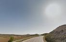 La NA-125, a su paso por las Bardenas Reales.