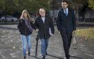 Luis Sabalza y el abogado de Osasuna, Miguel Ezcurdia, en imagen de archivo llegando a la Audiencia de Navarra.