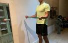 El navarro Alberto Munárriz, campeón de liga, en su casa de Barcelona.