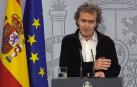 Fernando Simón, en la ruda de prensa de la Moncloa.