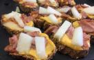 Bruschetta italiana de melón