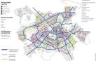 Gráfico de los nuevos carriles bici de Pamplona.