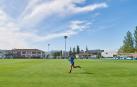 Las instalaciones de Tajonar durante el entrenamiento de este sábado del primer equipo. En la foto, Fran Mérida.