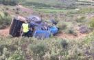 Herido un hombre de 64 años tras volcar su tractor en una finca agrícola en Viana