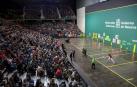 Joseba Ezkurdia y Jokin Altuna, en la última final del Cuatro y Medio que se jugó en el Navarra Arena.