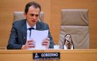 El ministro de Ciencia e Innovación, Pedro Duque, en la Comisión de Ciencia, Innovación y Universidades del Congreso de los Diputados