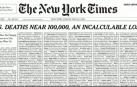 Vídeo: El New York Times recoge en su portada el nombre de las víctimas del Covid-19 en EEUU