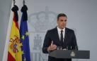Pedro Sánchez, en la rueda de prensa de este domingo en el Palacio de la Moncloa.