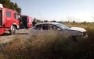 Dos heridos tras un accidente de tráfico en Marcilla