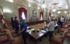 Minuto de silencio que se guardó al inicio del pleno de Tudela.