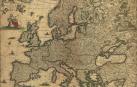 Fotografía mapa antiguo de Europa.