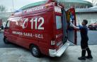 Dos heridos tras chocar una ambulancia y un coche en Pamplona