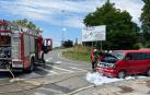 Un coche arde en el barrio pamplonés de Buztintxuri